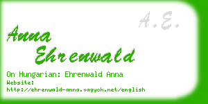 anna ehrenwald business card